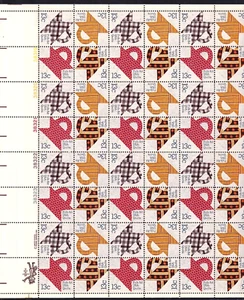 US 1978 American Folk Quilts - Sheet of 48 (1633-82) . Mint Never Hinged - Picture 1 of 1
