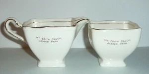 1920s Royal Winton Creamer & Sugar Grimwades EDITH CAVELL Jasper Park - Picture 1 of 3