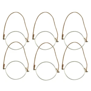 6 Pcs Rope Handle Garden Hanging Hooks Ball Pint Jar Handles - Picture 1 of 12