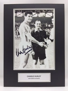 RARE Charlie Hurley Sunderland Signed Photo Display + COA AUTOGRAPH IRELAND EIRE - Picture 1 of 2