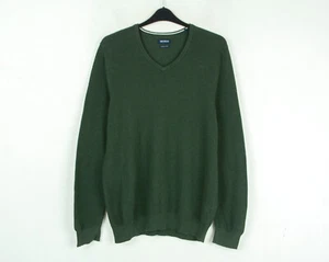 MCNEAL Hombre 2XL Jersey Suéter Algodón Orgánico Punto Cuello En V Verde Top - Imagen 1 de 4