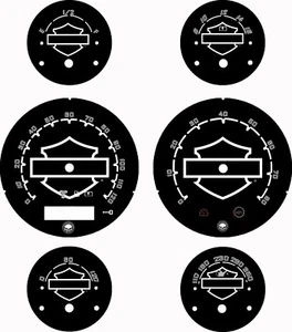 Harley Davidson Custom Faceplate  Fit  2005-2013 HD Black and White Logo  - Bild 1 von 1