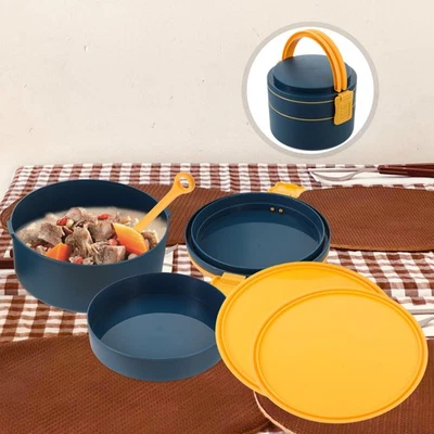  Box bentox di plastica a prova di perdite per il pranzo a doppio strato a - Immagine 1 di 4