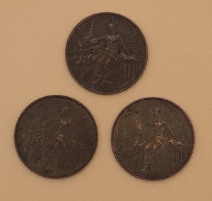 France 10 Centimes 1898 1909 1917 lot of 3 coins - Picture 1 of 2