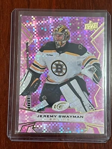 Jeremy Swayman Pink Ice 2022-23 Upper Deck Ice #21 Boston Bruins - Picture 1 of 2