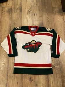 Vintage CCM Minnesota Wild Marian Gaborik Jersey Size Medium Stains - Picture 1 of 13