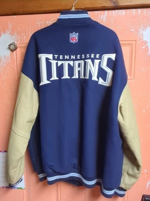 Vintage Nike Tennessee Titans Wool Snap Button Varsity Jacket Mens Size XL - Image 1 of 4