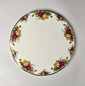 Royal Albert Old Country Roses 11" Runde Kuchen Servierplatte Platte Gold Selten - Bild 1 von 5
