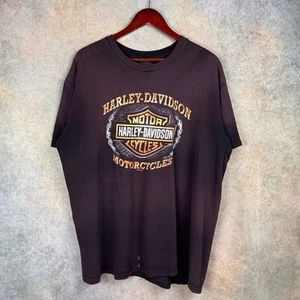 Harley Davidson Biker T Shirt Gr. XL schwarz verwaschen doppelseitig Kette Hog Motorrad - Bild 1 von 7