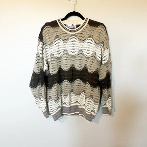 Firenze tricot vintage maglia 3d maglione testurizzato uomo grande - Foto 1 di 7