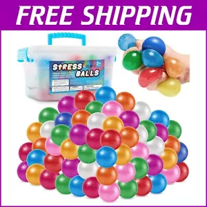 Perfect 70-Pack Sensory Stress Balls - Fun Fidget Toys for Kids & Adults - Picture 1 of 8