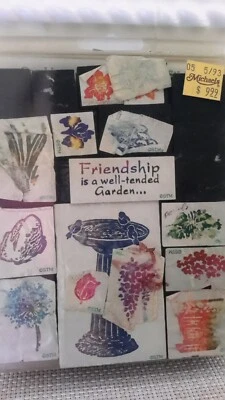 Stampendous Fun Stamps Flower Garden Rubber Stamp Set 17 Unmounted Idea Sheet - Image 1 of 4