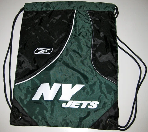 NEW YORK JETS NFL GYM SACK BAG NEW! MSRP $30 RBK DRAW STRING Cover