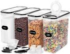 4PCS Cereal Containers Storage [4L/135.2 oz], Airtight Food Storage Containers