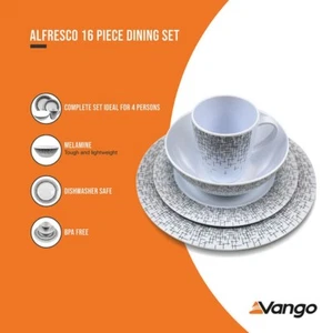 Vango Alfresco 16 Piece Melamine Dining Set - Picture 1 of 6