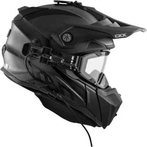CKX Titan ELECTRIC Backcountry Helmet SnowMobile Carbon Fiber Matte Blk Goggles - Picture 1 of 24