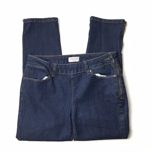 Adam Levine Jeans Skinny Cropped Womens Size 3/4 Blue Dark Wash Ankle Zipper - Picture 1 of 8