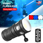 3-Color LED Scuba Diving Photography Underwater Video LED Flashlight Torch -100m