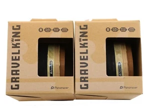 Panaracer Gravelking SLICK R Pair of Tubeless Gravel Tires 700x30c Blk/Brown NEW - Picture 1 of 3