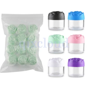 12Pcs/Lot 20g Rose Clear Empty Jar Lip Balm Pots Screw Salve Sample Containers - Picture 1 of 16