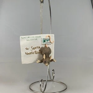 Charming Tails Christmas Tree Ornament Mackenzie Mouse Letter To Santa - Picture 1 of 6