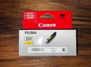 Canon Pixma 251Y Yellow Genuine Inkjet Cartridge CLI-251 Printer Ink - Picture 1 of 3