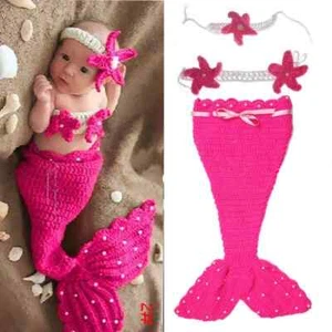 Newborn Baby Girl Boy Crochet Knit Costume Photo Photography Prop Hats Outfits - Picture 1 of 1