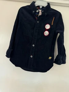 Mimi Boden Harry Potter Corduroy Boy Button Down Shirt Navy - Picture 1 of 4