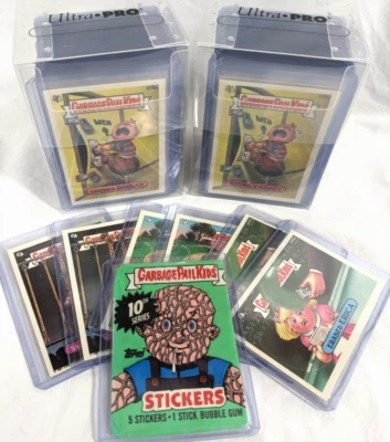 Juego de 88 tarjetas Topps Garbage Pail Kids 1987 décima serie OS10 como nuevo en Toploaders nuevos Foto 1 de 4