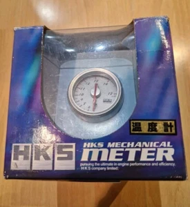 HKS MECHANICAL METER TEMPERATURE GAUGE SILVER FACE 46MM 4401-SA069 OIL / WATER - Picture 1 of 9