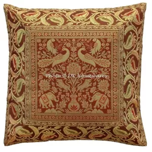Funda de almohada decorativa de brocado Jacquard étnica 40x40 cm cojín de elefante - Imagen 1 de 4
