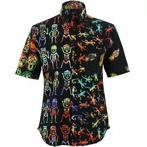 Regular Fit Kurzarm Hemd Loud Originals Random Mixed Tribal Schwarz - Bild 1 von 4