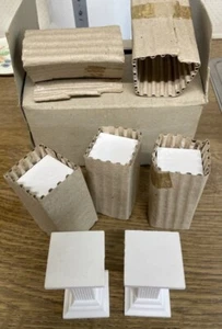 VINTAGE PLASTER CAKE PILLARS X 5 WEDDING, BIRTHDAYS ETC - Picture 1 of 3