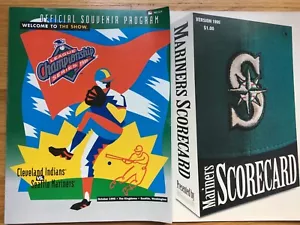 Seattle Mariners 1995 ALCS Program Vtg Scorecard Cleveland Indians MLB - Picture 1 of 8