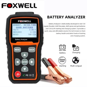 FOXWELL Battery Tester 12V 24V Car Cranking Charging System for Truck Boat Motor - Picture 1 of 16