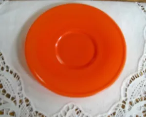 Vintage Hazel Atlas Platonite Moderntone RED Demitasse Childs 4 1/2" Saucer ~ - Picture 1 of 8