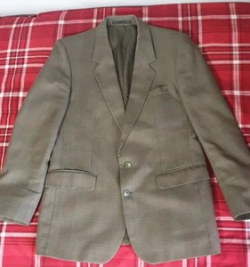 Vintage DUNN CO Mens Jacket 42 regular green Wool blend Blazer Coat Tweed - Picture 1 of 10