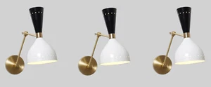 Set Of 3 Italian Sconces Adjustable Wall Lamps In Stilnovo Style Wall Light - Picture 1 of 5