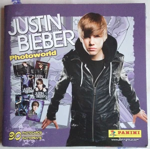 ALBUM FIGURINE JUSTIN BIEBER CARD PANINI PHOTOCARD 2011 PERFETTO COMPLETO - Foto 1 di 5