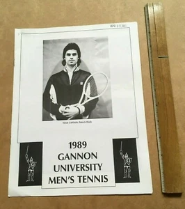 1989 Gannon University Men's Tennis Media Guide College Sports Program Erie Pa. - Picture 1 of 3