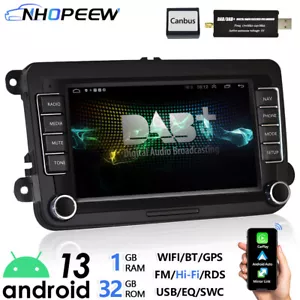 DAB+ Android 13 Autoradio Carplay GPS Navi SWC BT Für VW GOLF 5 6 Touran Polo 6R - Bild 1 von 14