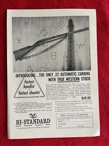 Vintage 1962 Printanzeige High Standard .22 Automatic Carbine Werbung - Bild 1 von 7