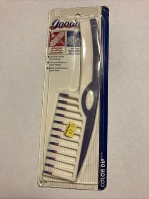 GOODY Púrpura/Blanco Super Peine Color Inmersión Desenreda #51349 Nuevo 1996 B7 Foto 1 de 4