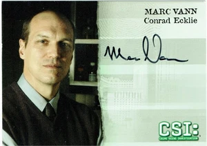 CSI Series 3 2006 Autograph Card CSIV3-A10 Marc Vann as Conrad Eckle Auto - Picture 1 of 1