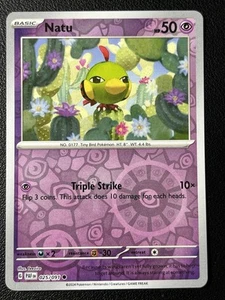 Natu #025/091 Paldean Fates Reverse Holo Pokemon TCG - Picture 1 of 2