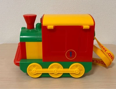 LEGO land Limited Train Popcorn Bucket Toy Red with Yellow Strap Used  - Image 1 of 4