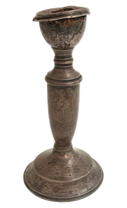 Hallmarked Vintage 1945 925 Sterling Silver Candlestick Holder 142.36g - Picture 1 of 9