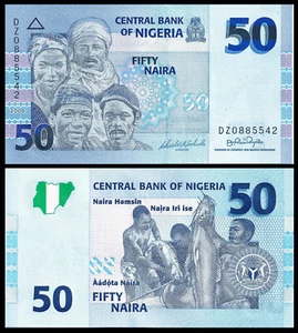 NIGERIA 50 NAIRA 2006 (First Date) P 35r UNC - DZ REPLACEMENT NOTE PREFIX - Picture 1 of 1