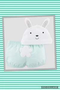 Just One You Baby BUNNY Hat & Diaper Cover Easter Set NWT 0-3-6-9 By Carter's - Picture 1 of 8