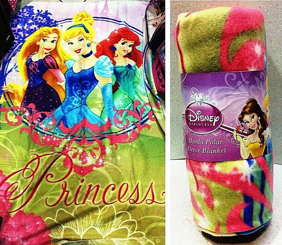 DISNEY PLAID IN PILE MANTA POLAR ORIGINALE PRINCIPESSE PRINCESS FLEECE BLANKET - Immagine 1 di 1